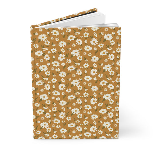Golden Daisies Hardcover Journal - Line Ruled