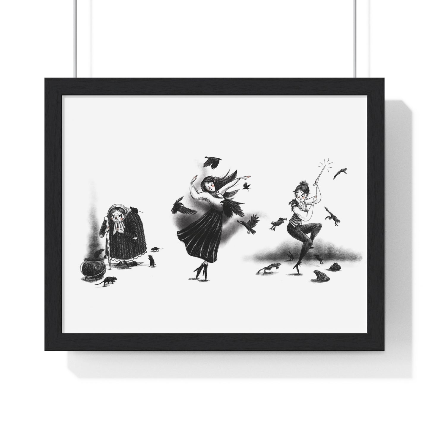 Three Witches Premium Framed Print