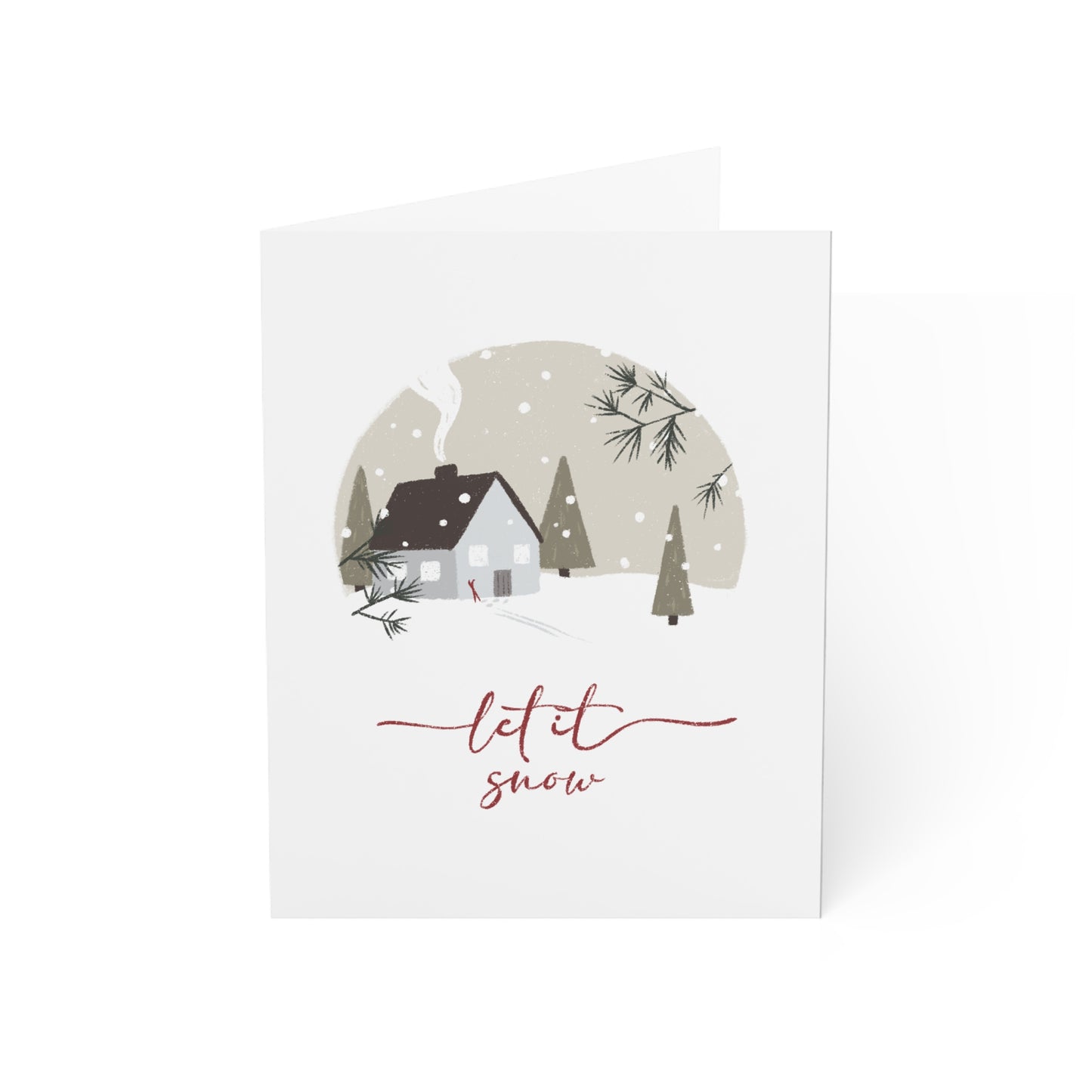 Let It Snow Holiday Cards (1, 10, 30, and 50pcs)