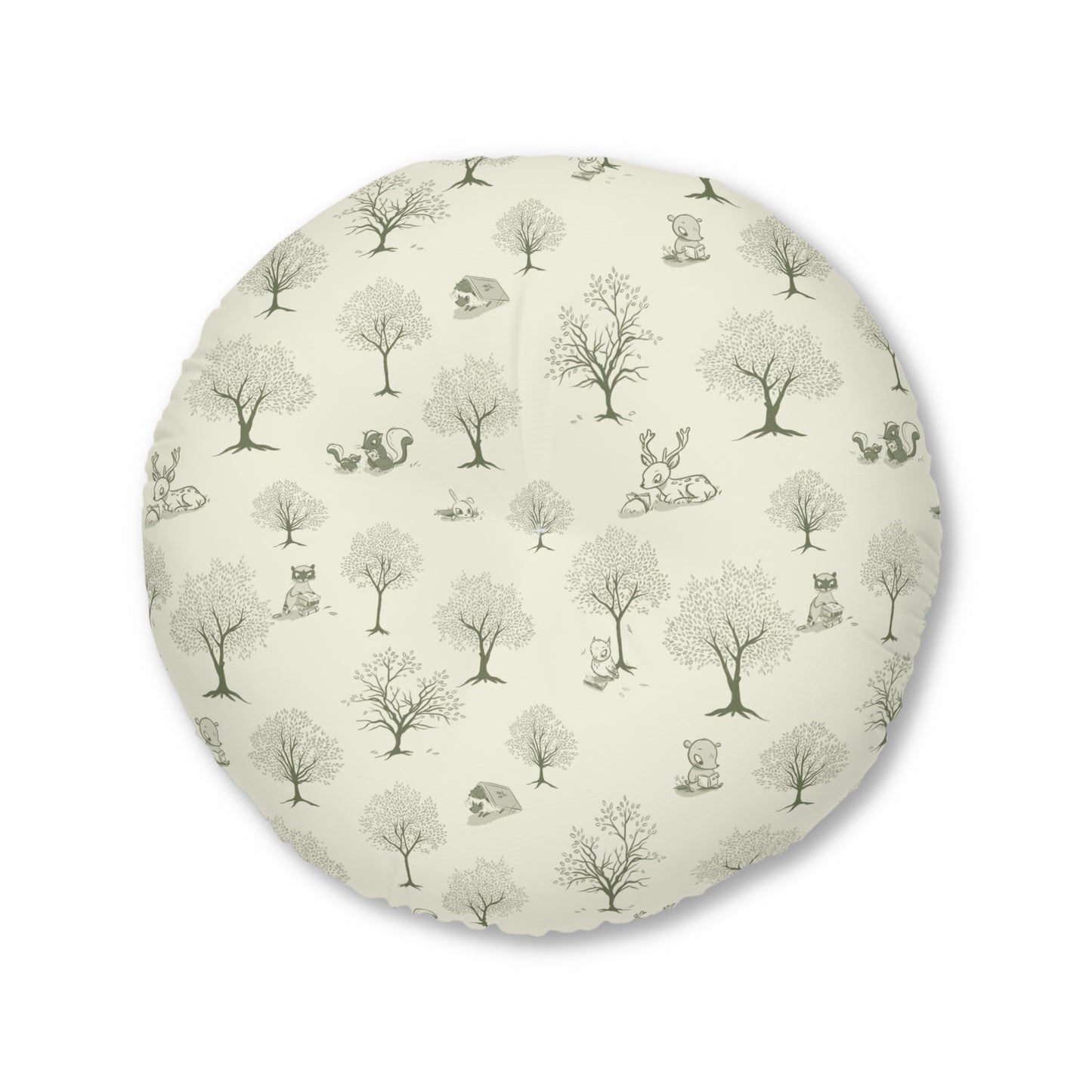 Story Time Tufted Floor Pillow, Round