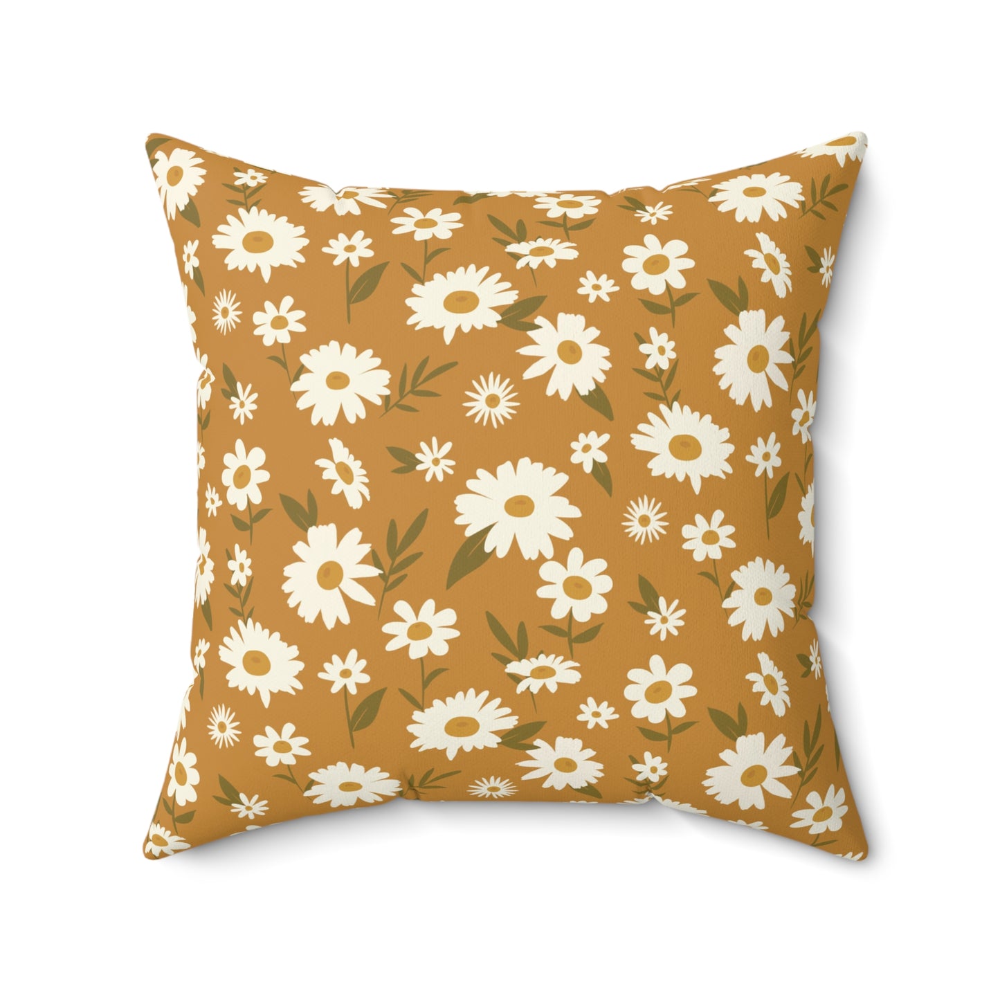 Golden Daisies Square Pillow