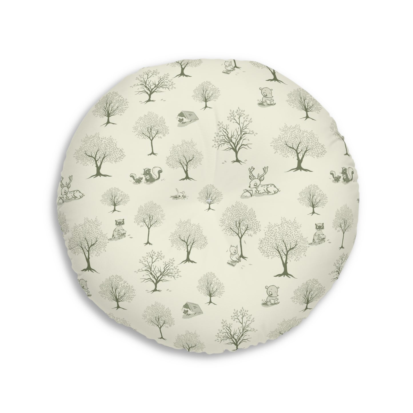 Story Time Tufted Floor Pillow, Round