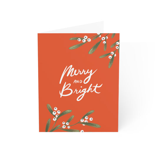 Merry and Bright Holiday Cards (1, 10, 30, and 50pcs)