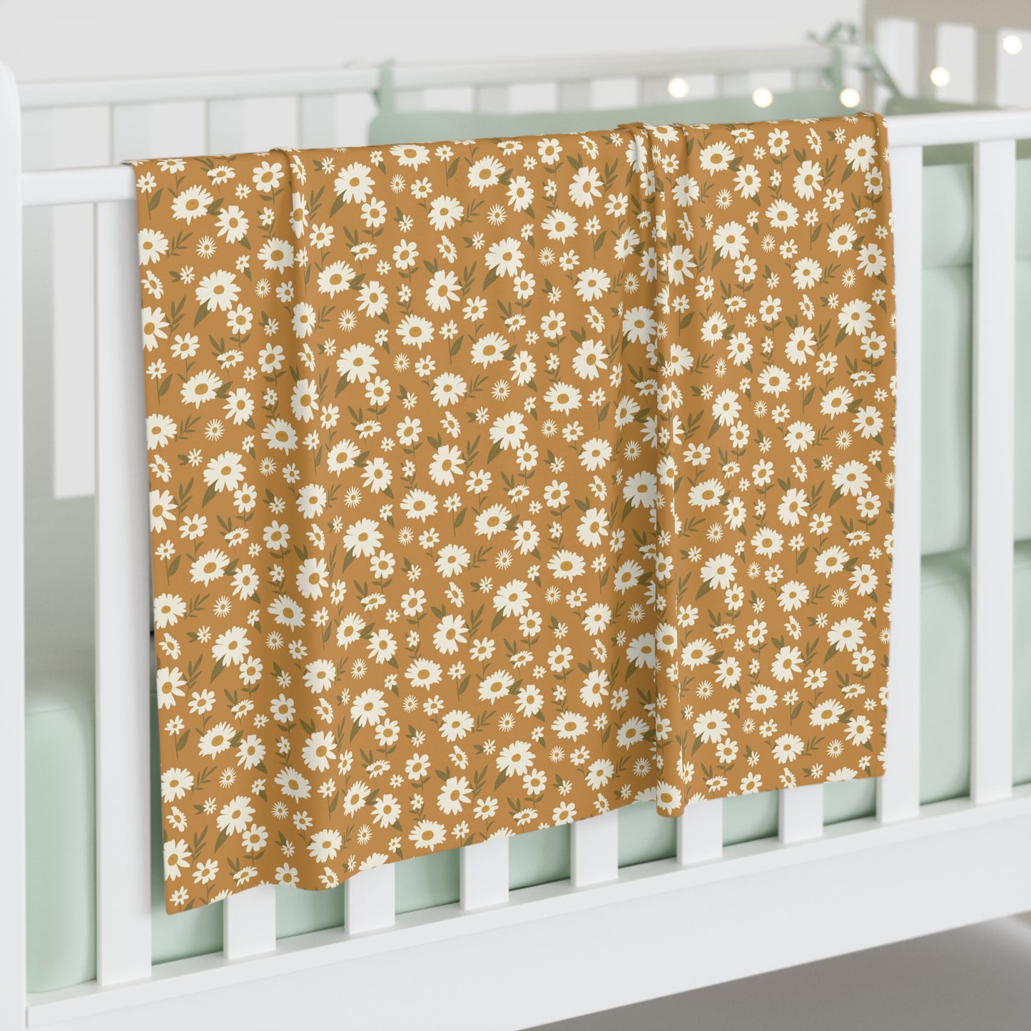 Golden Daisies Baby Swaddle Blanket