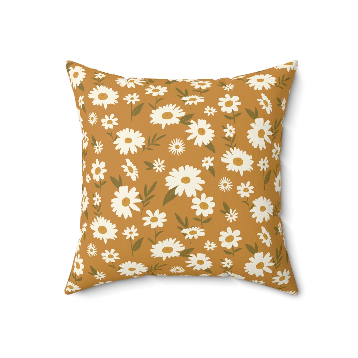 Golden Daisies Square Pillow