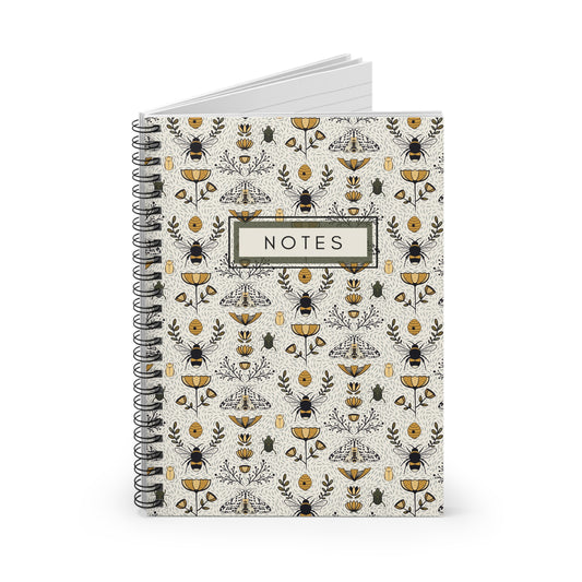 Busy Bee Spiral Notebook - Ruled Line