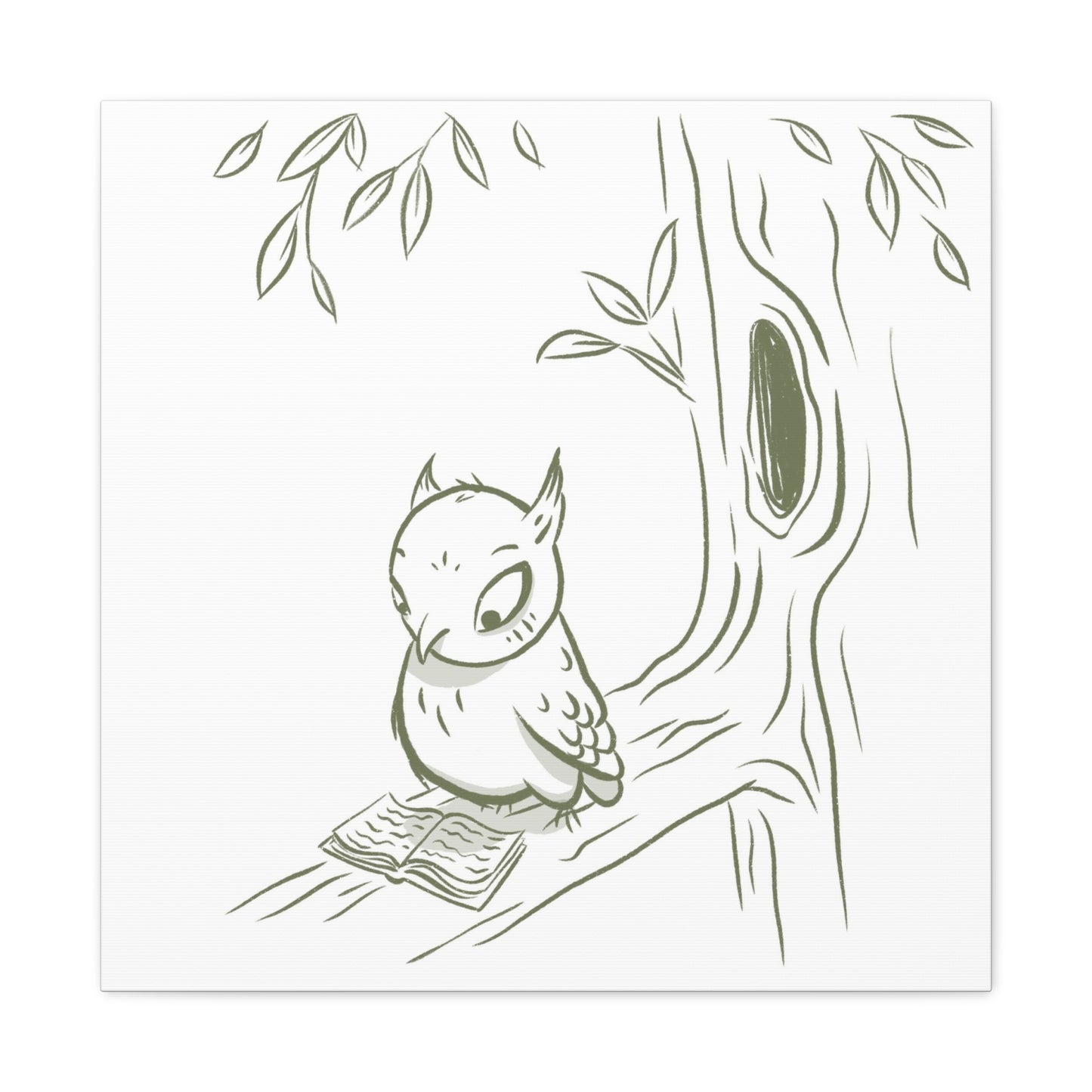 Story Time Owl Canvas