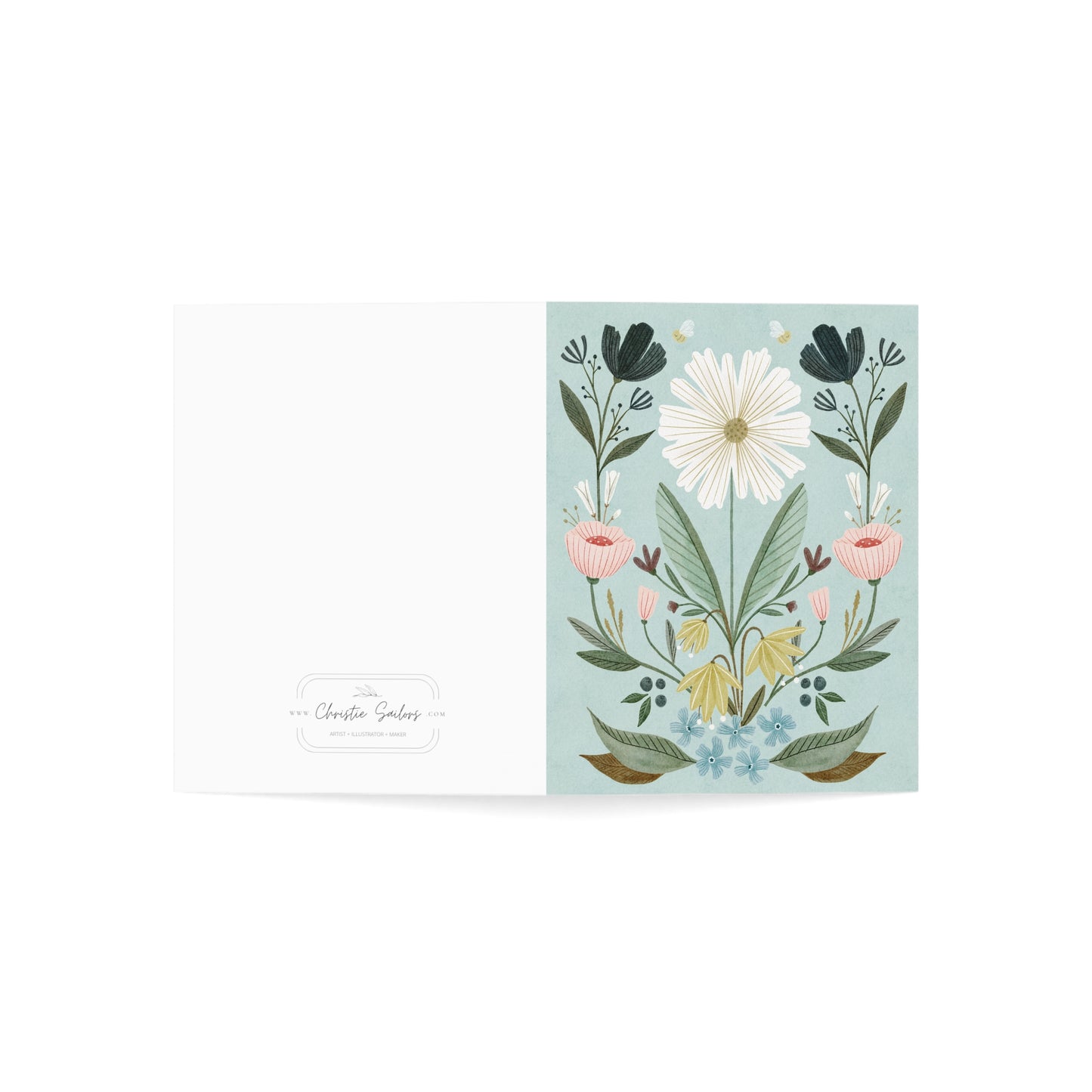Lovely Day Floral Cards (1, 10, 30, and 50pcs)