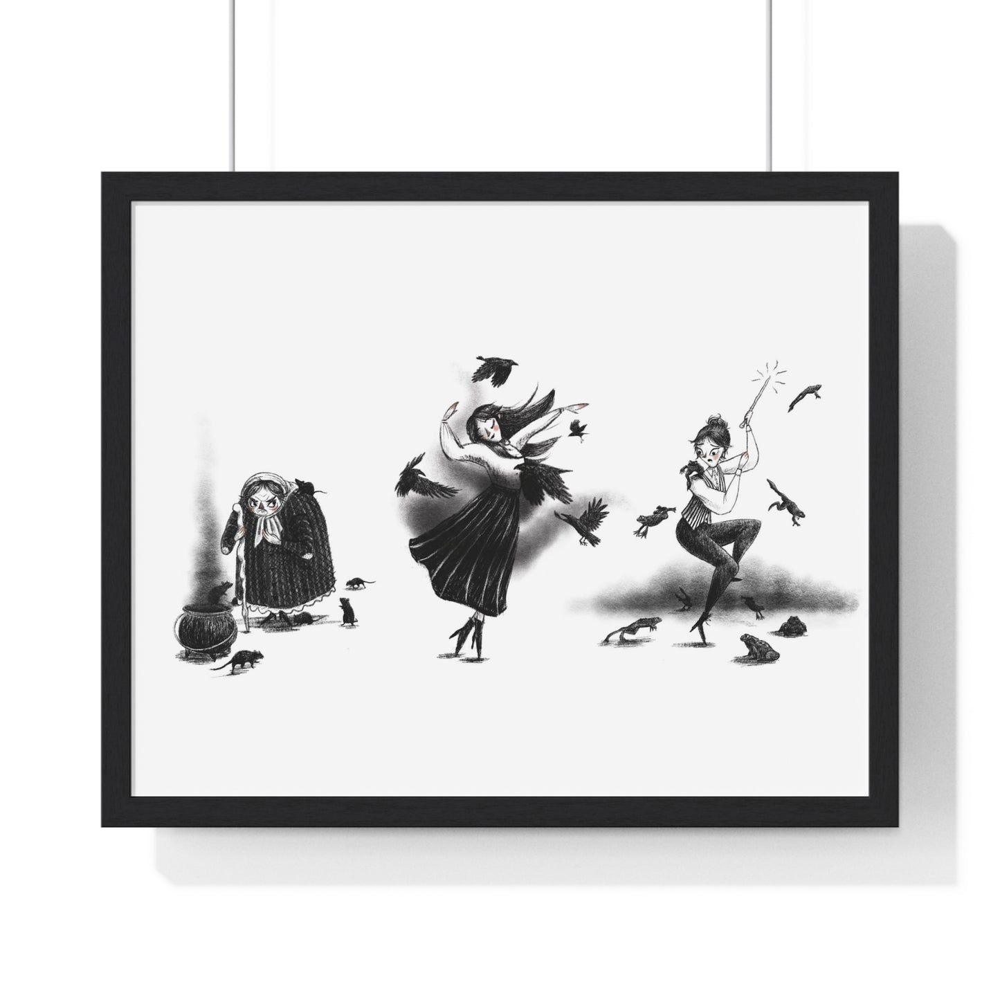 Three Witches Premium Framed Print