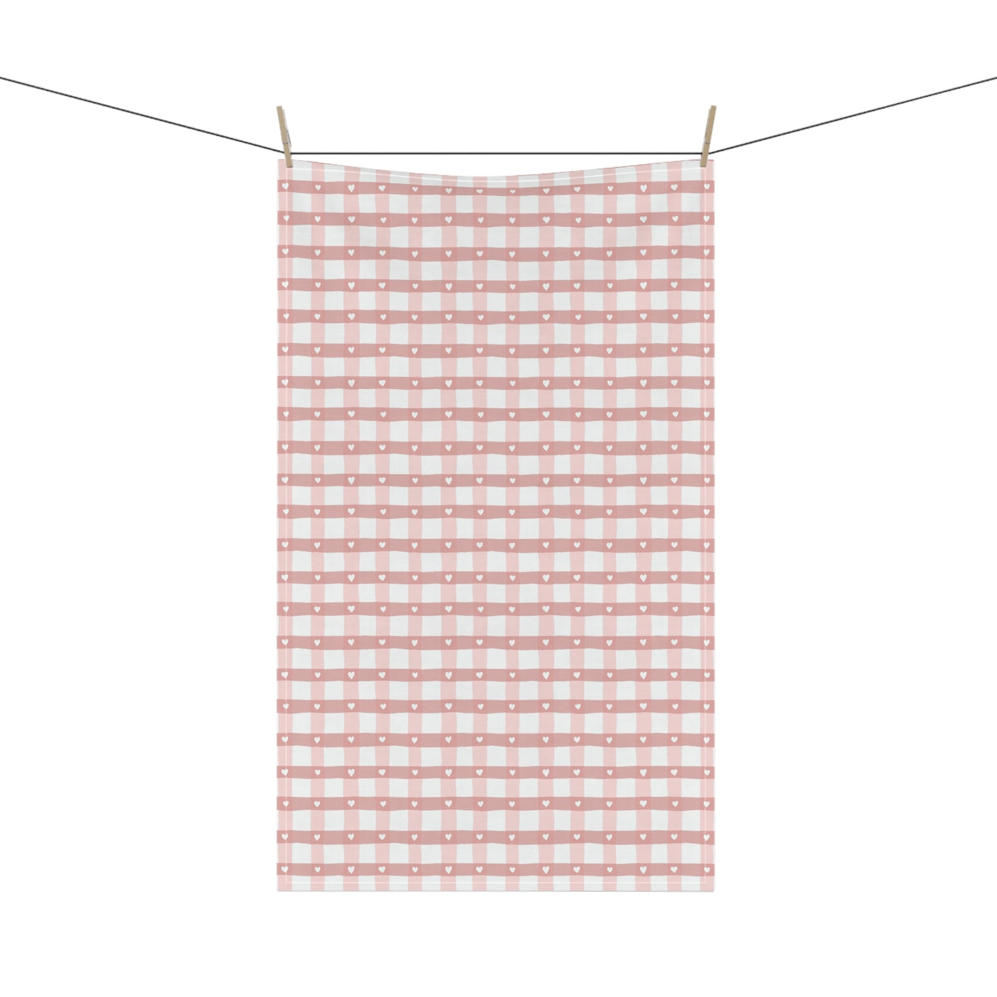 Gingham Hearts Kitchen Towel