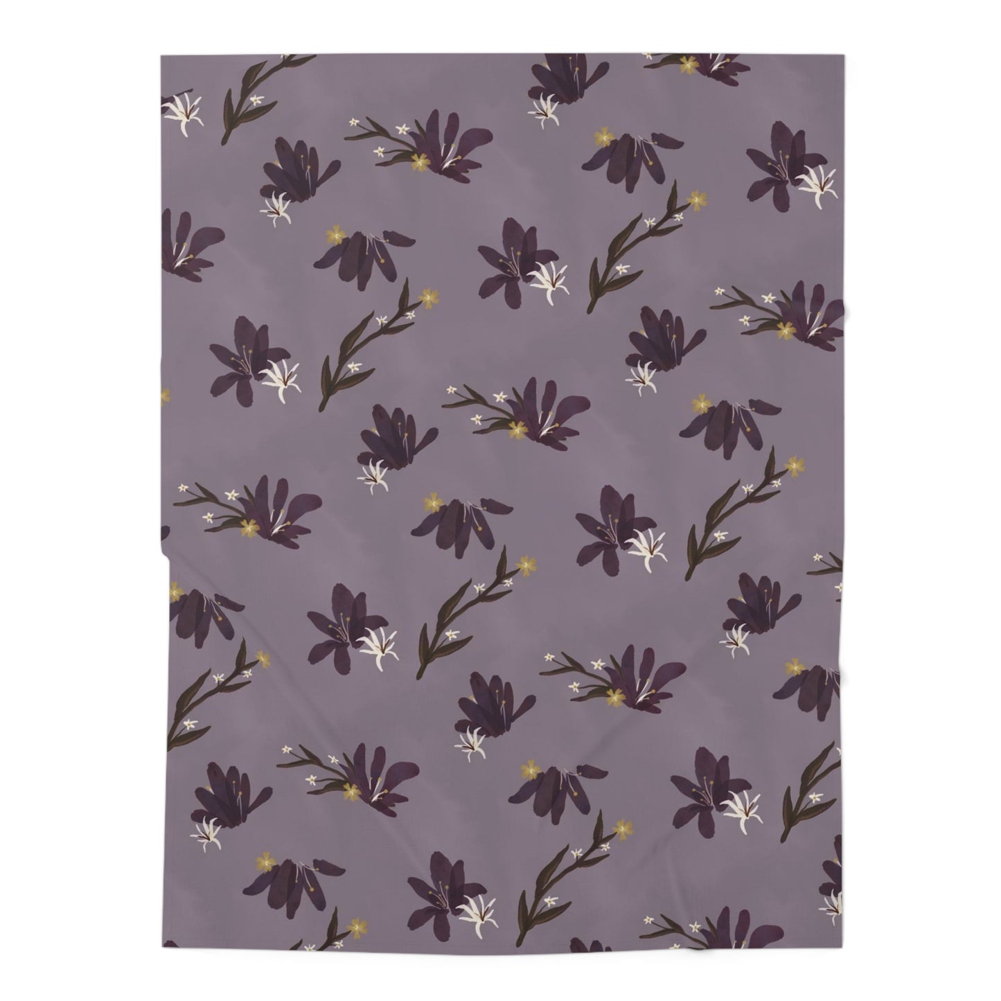Purple Floral Baby Swaddle Blanket
