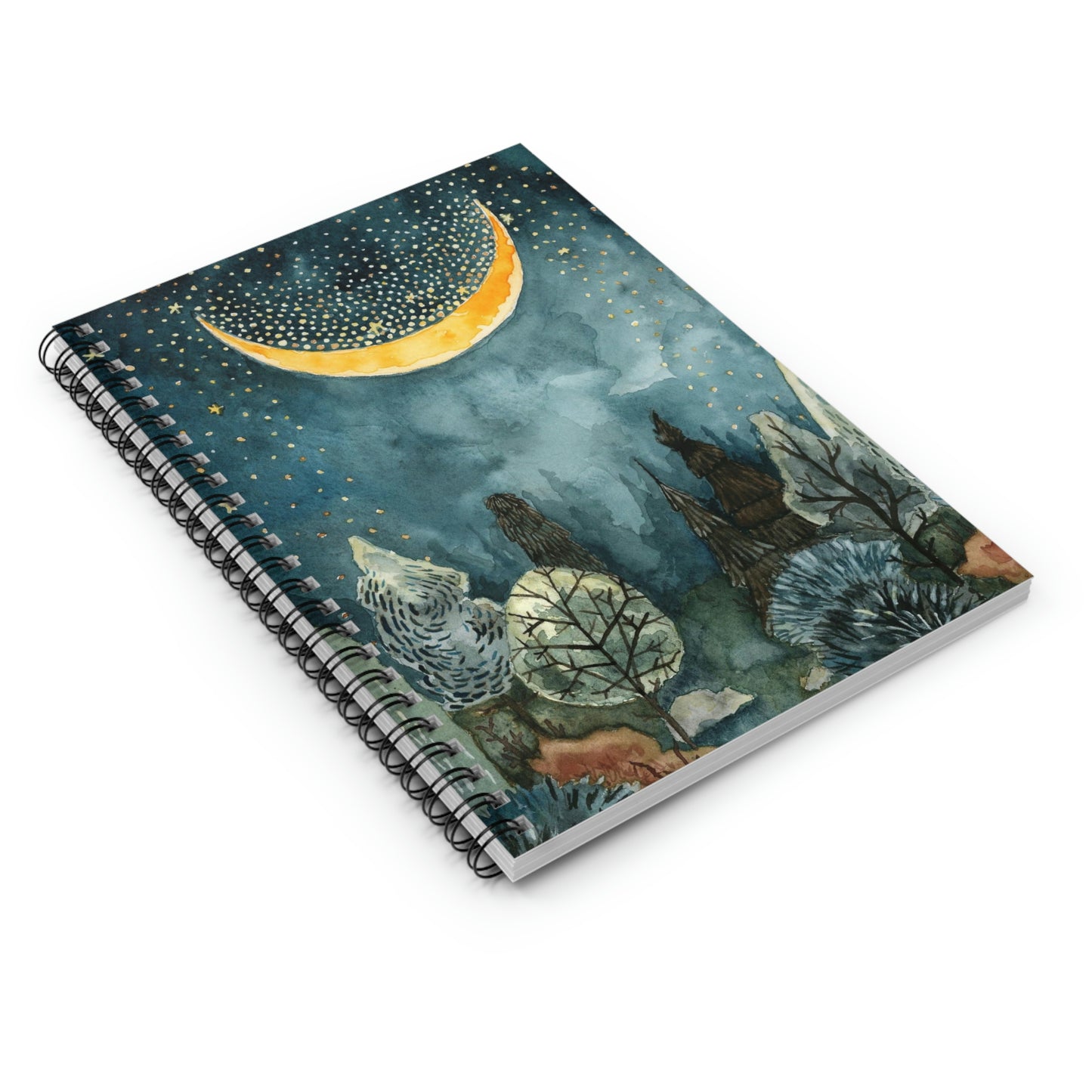 Moon Forest Spiral Notebook - Ruled Line