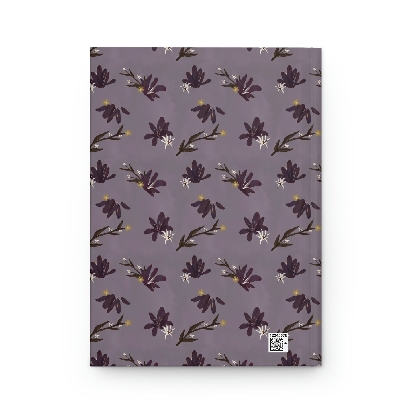 Purple Floral Hardcover Journal - Line Ruled