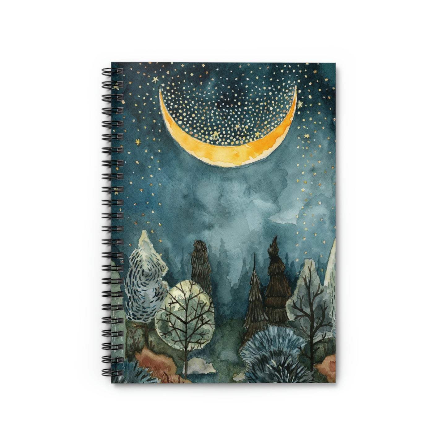 Moon Forest Spiral Notebook - Ruled Line