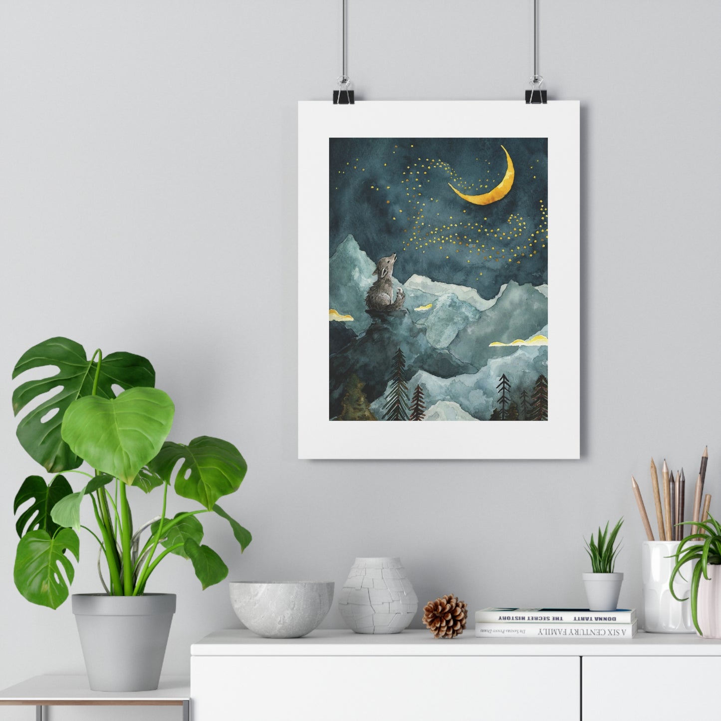 Moon Mountains Giclée Art Print