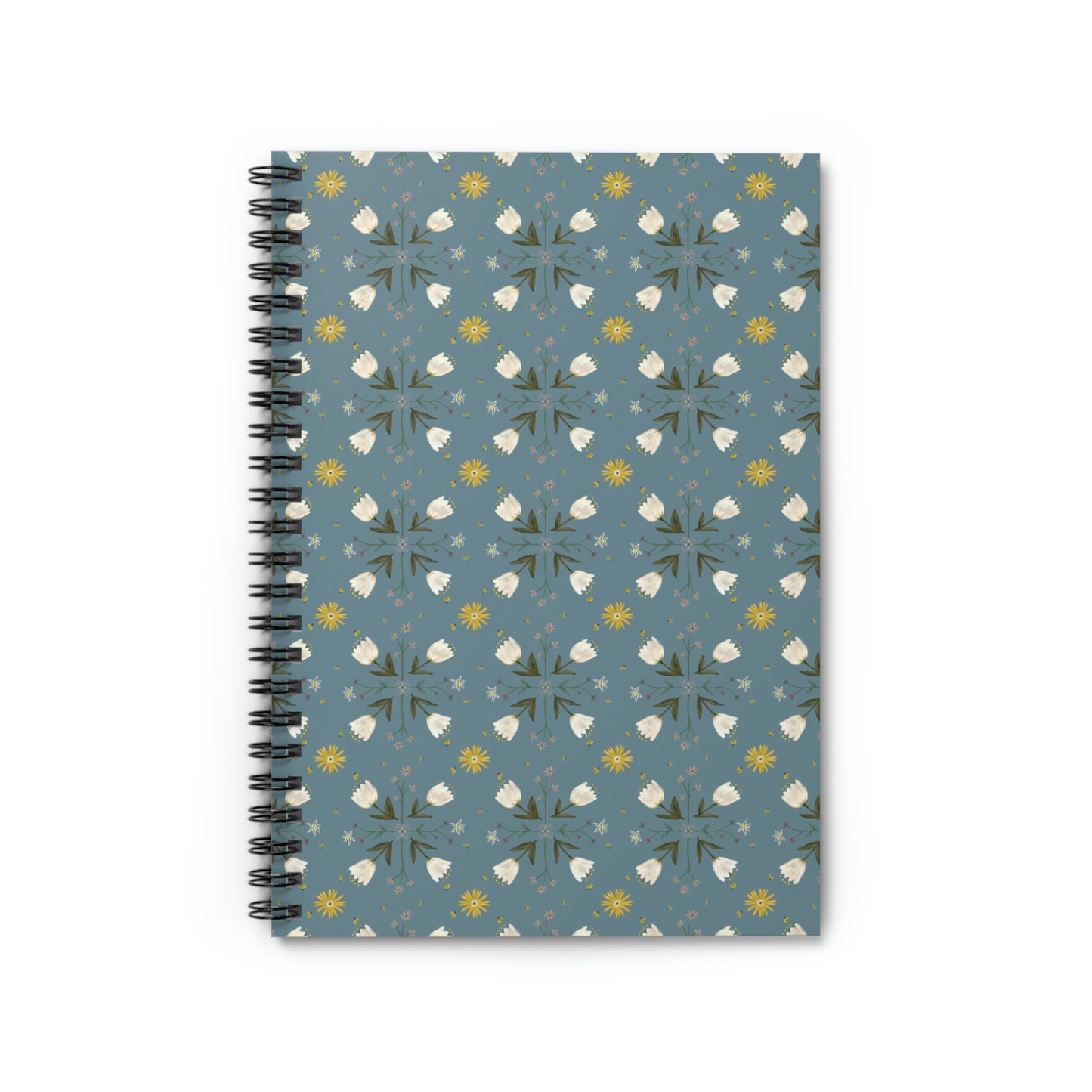 Spring Bees Blue Spiral Notebook - Ruled Line