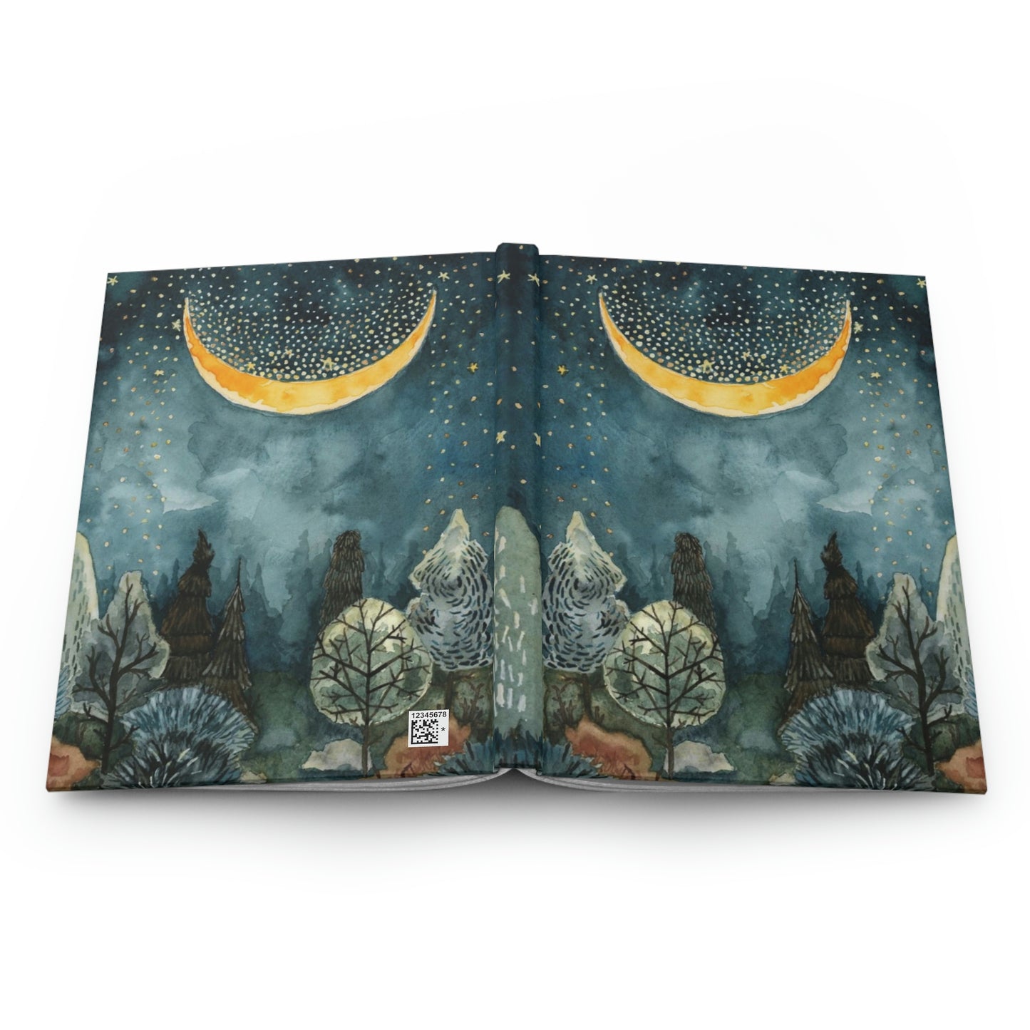 Moon Forest Hardcover Journal - Line Ruled