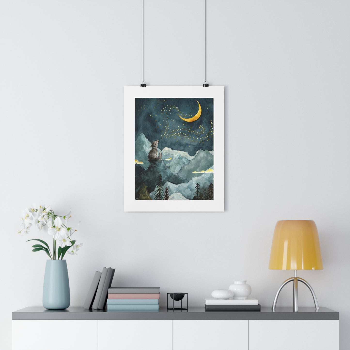 Moon Mountains Giclée Art Print