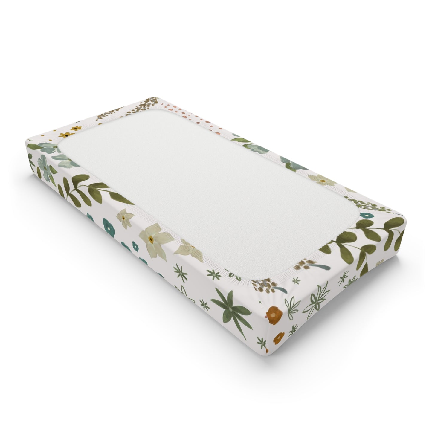 Light Floral Baby Changing Pad Cover